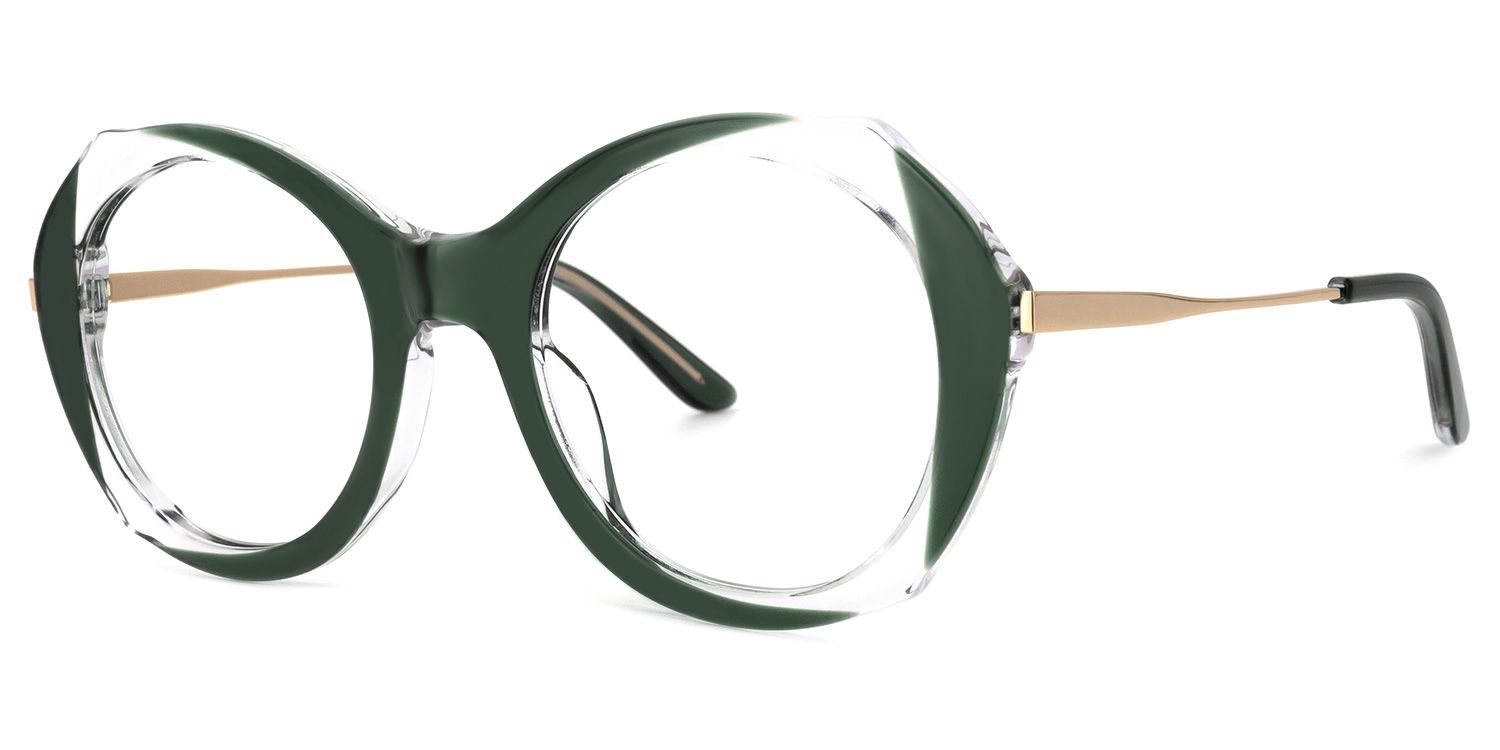 Aldelina Vert Ronde Lunettes1