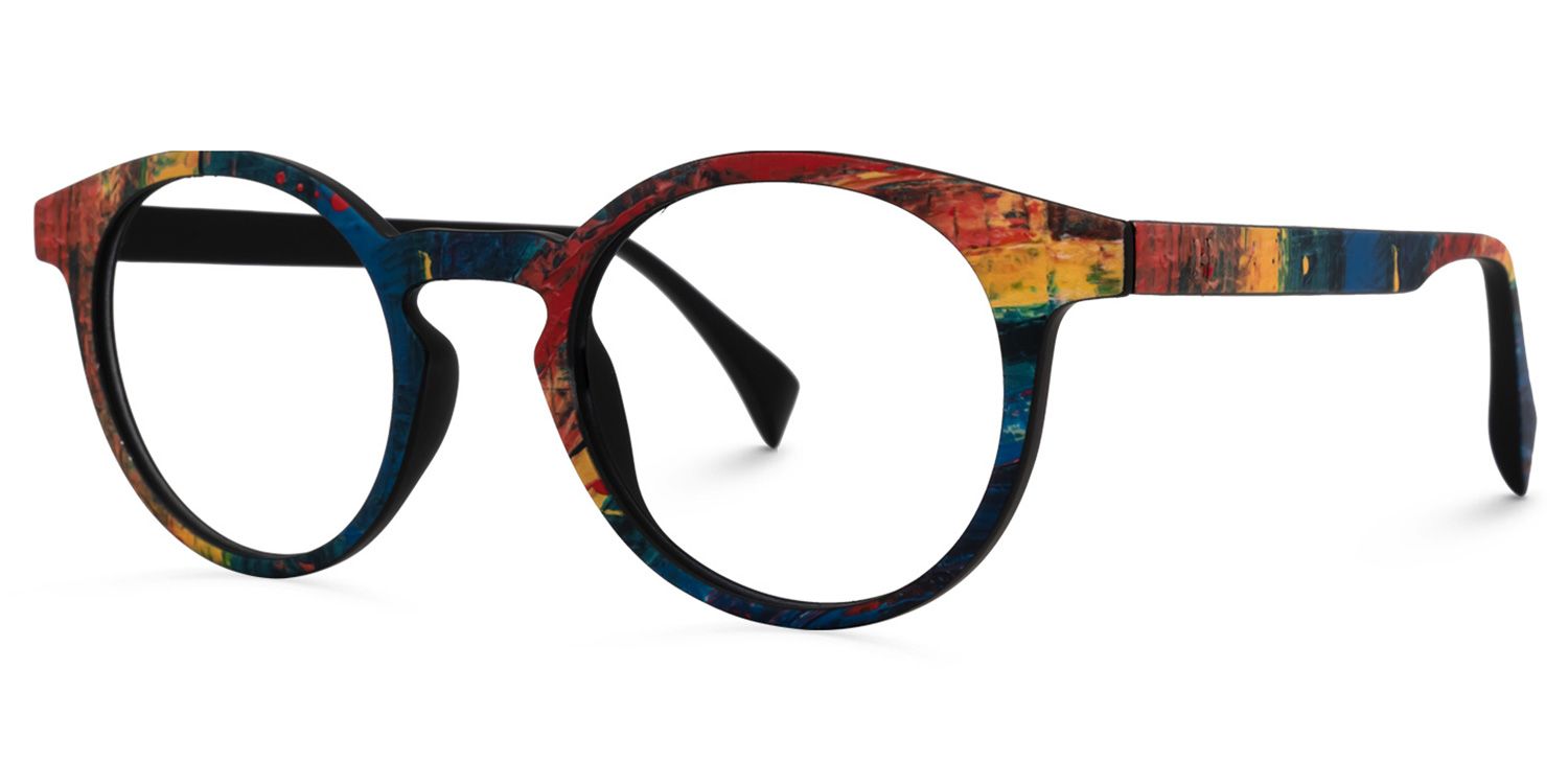 Minne Bleue-Rouge Ronde Lunettes1