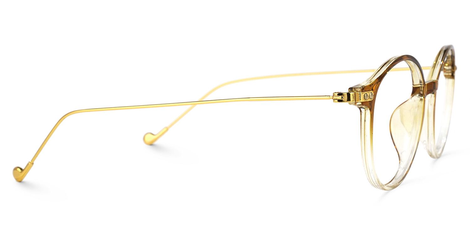 Sydnie Jaune Ronde Lunettes3