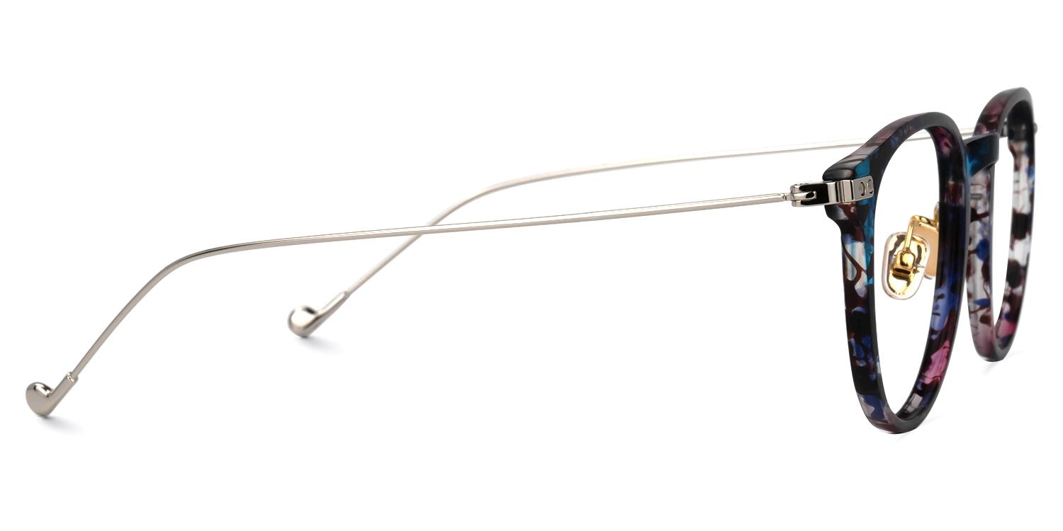 Maruchy Bleu Floral Ronde Lunettes2