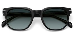 Rocco Noir Rectangulaire lunettes de soleil1