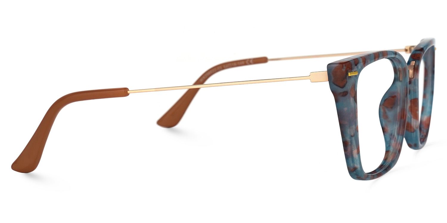 Katina Bleue-Floral Cateye Lunettes2