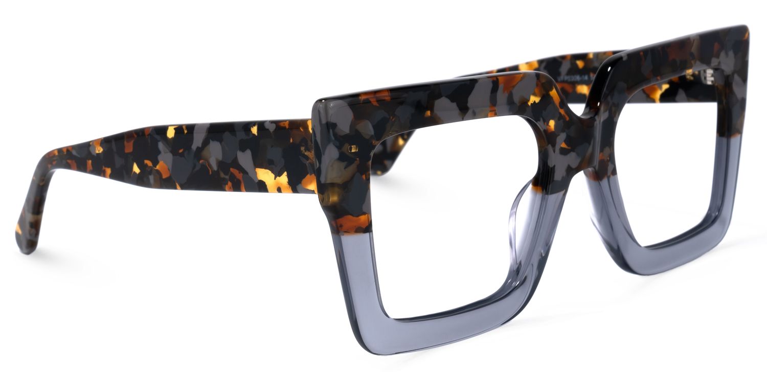 Brandon Gris Floral Carré Lunettes3