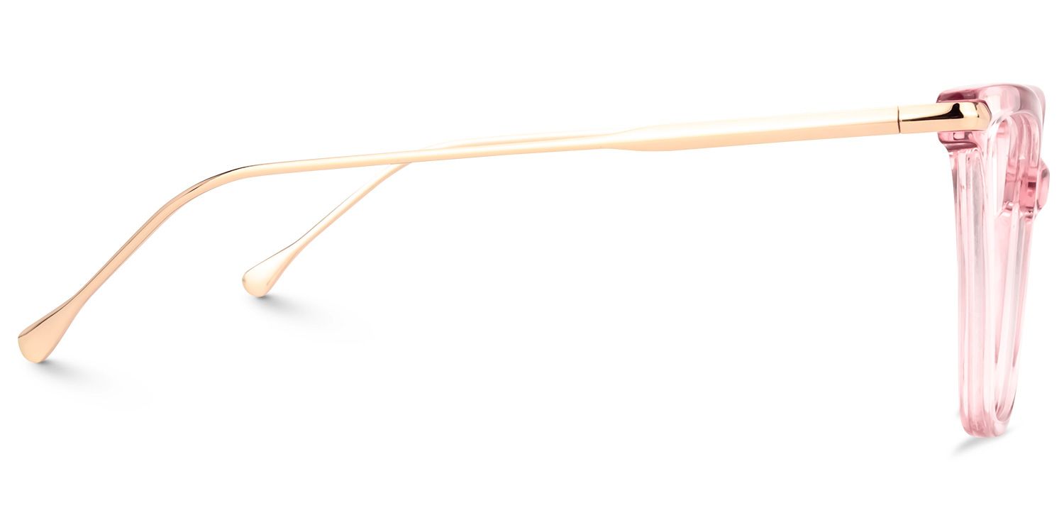 Hilary Lunettes roses translucides en forme de papillon4