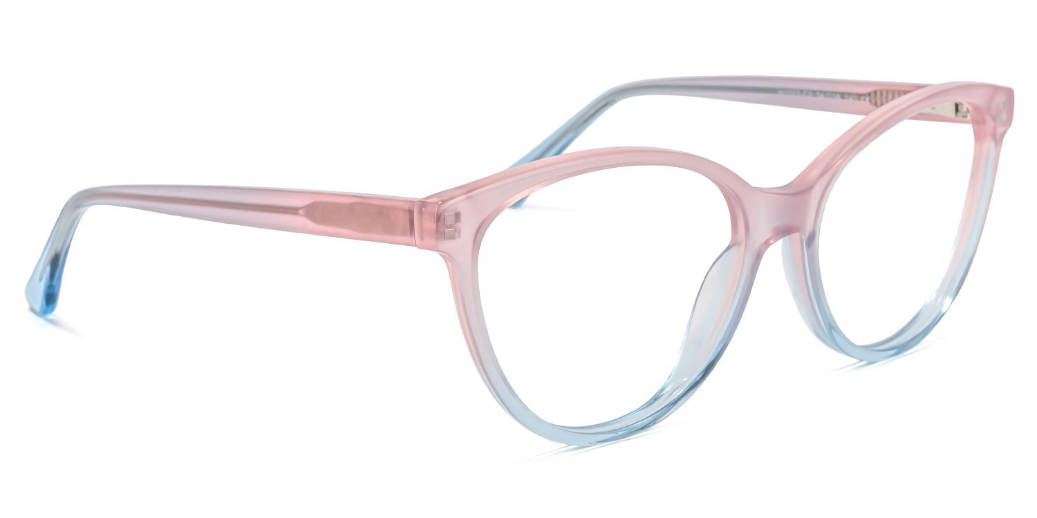 Hagen Rose Bleue Cateye Lunettes1