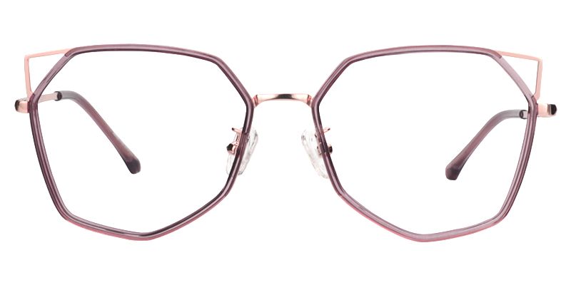 Aviva Lunettes géométriques violet clair0