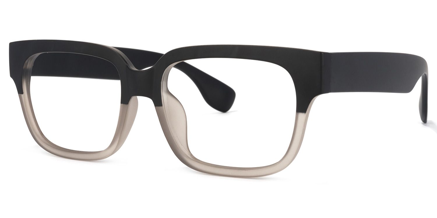 Colin Lunettes rectangulaires grises noires1