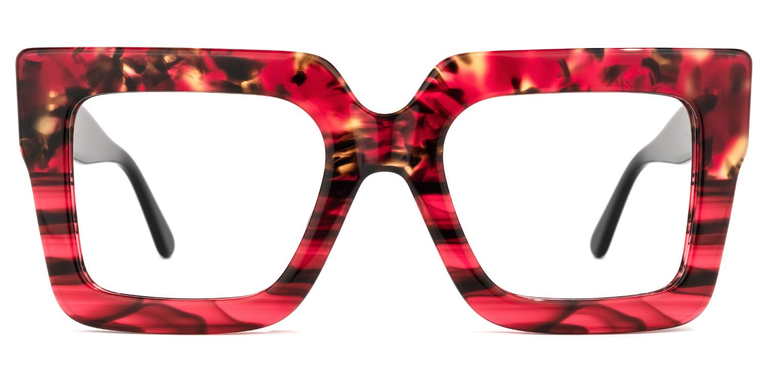 Brandon Rouge Carré Lunettes0