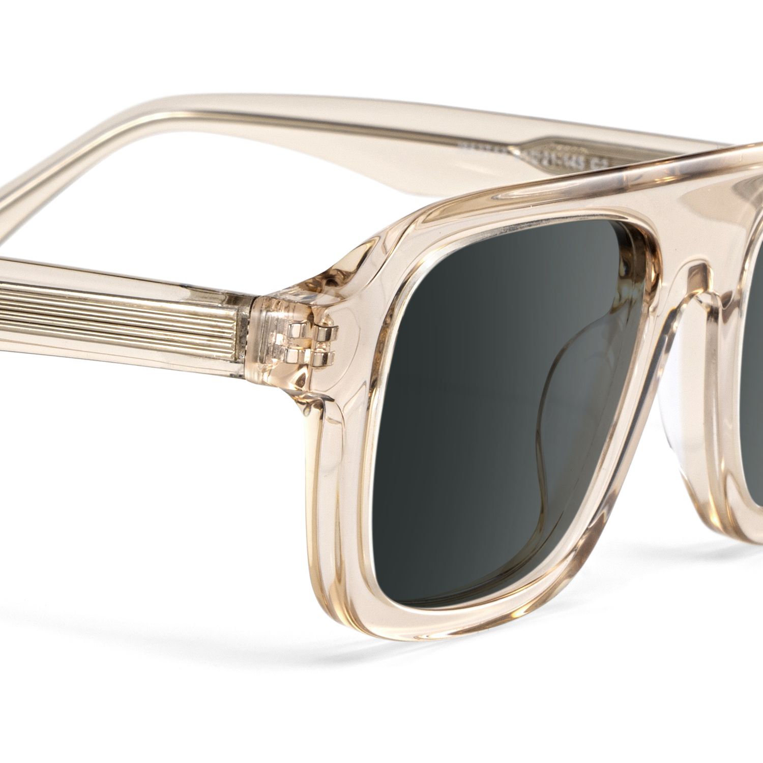 Nomad Rectangle Beige Lunettes de soleil à Monture en Ligne | ZEELOOL FR4