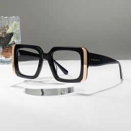 Jesse Noir Rectangulaire lunettes4