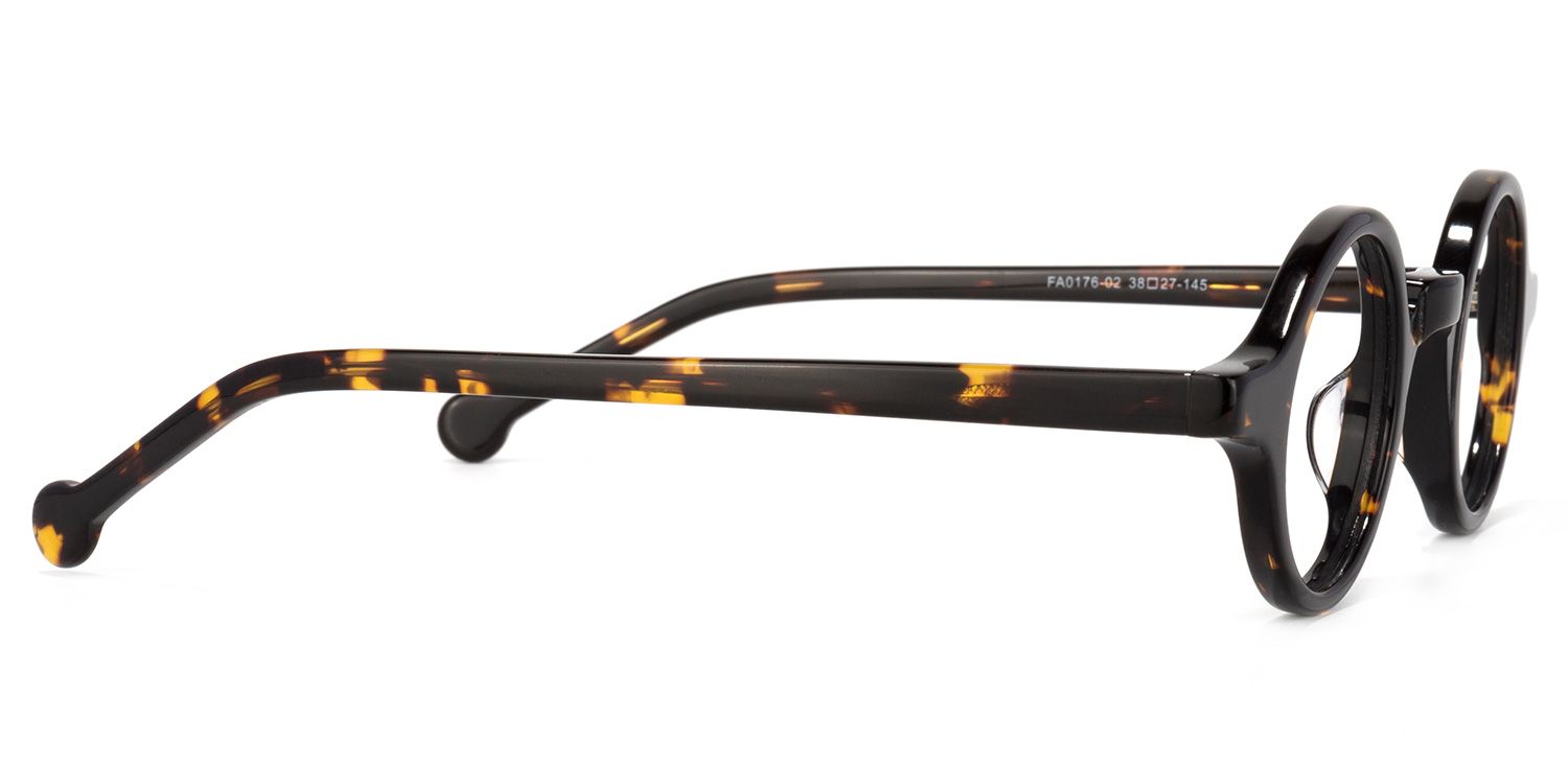 Arale Lunettes rondes à monture complète Tortoise4