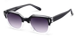 Nia Noir Cristal Carré lunettes de soleil2