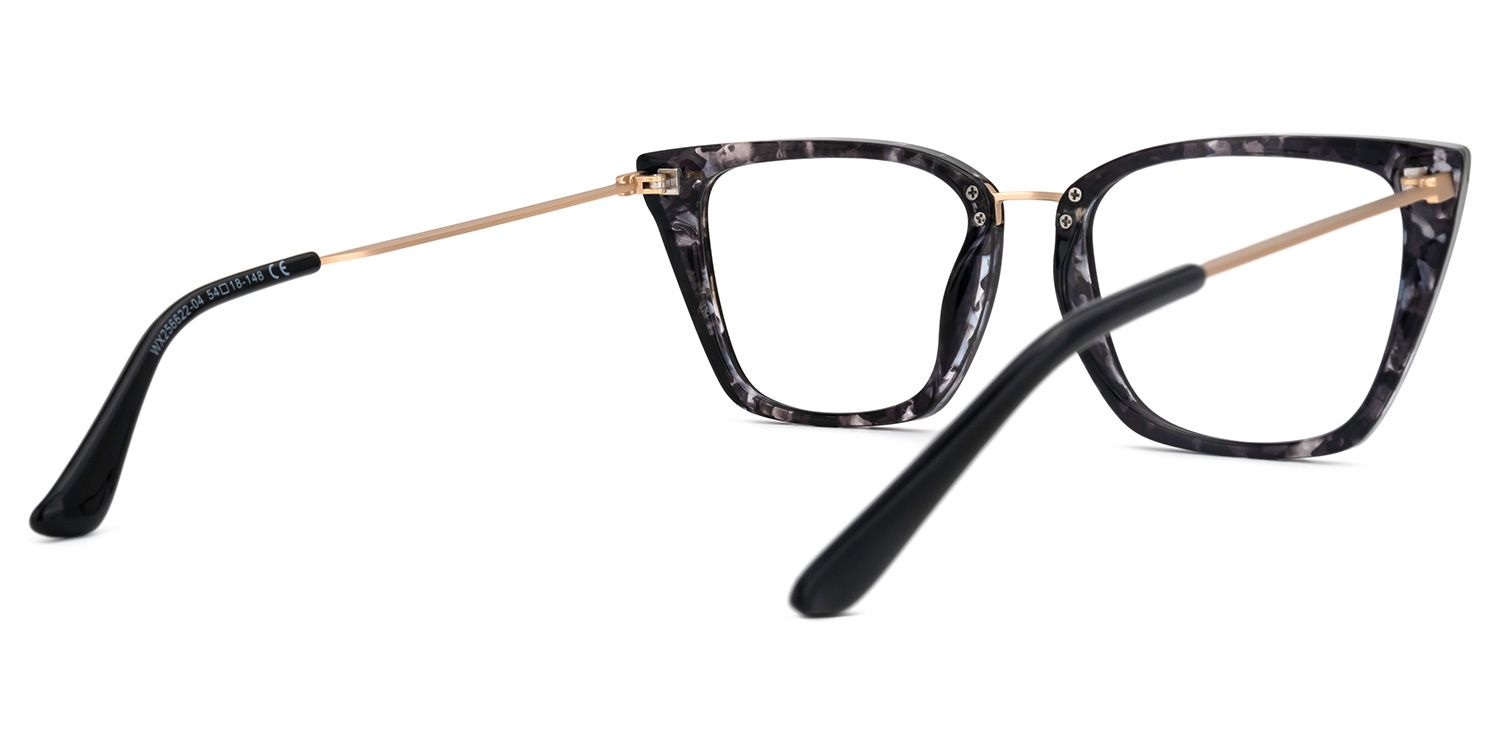 Katina Gris-Floral Cateye Lunettes3