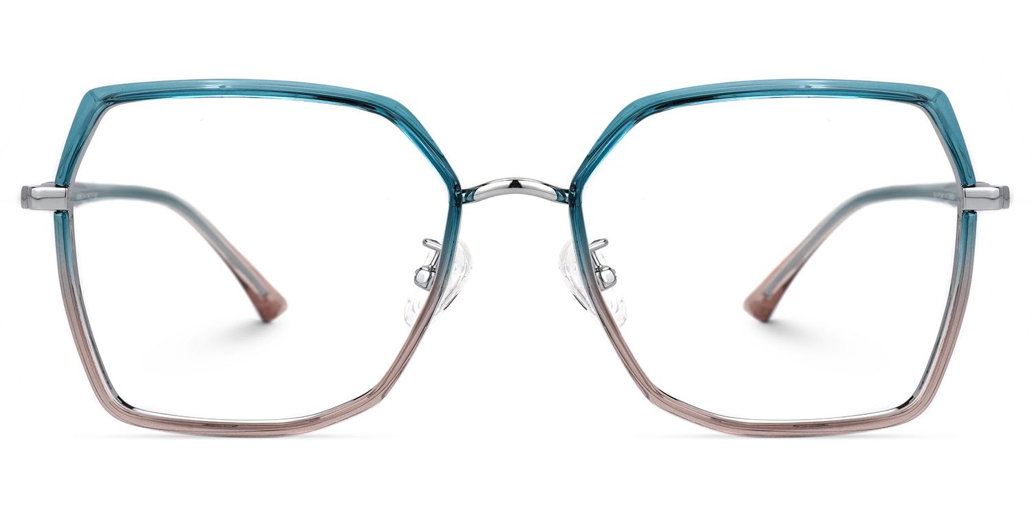 Burt Bleue Géométrique Lunettes0