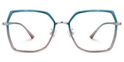 Burt Bleue Géométrique lunettes0