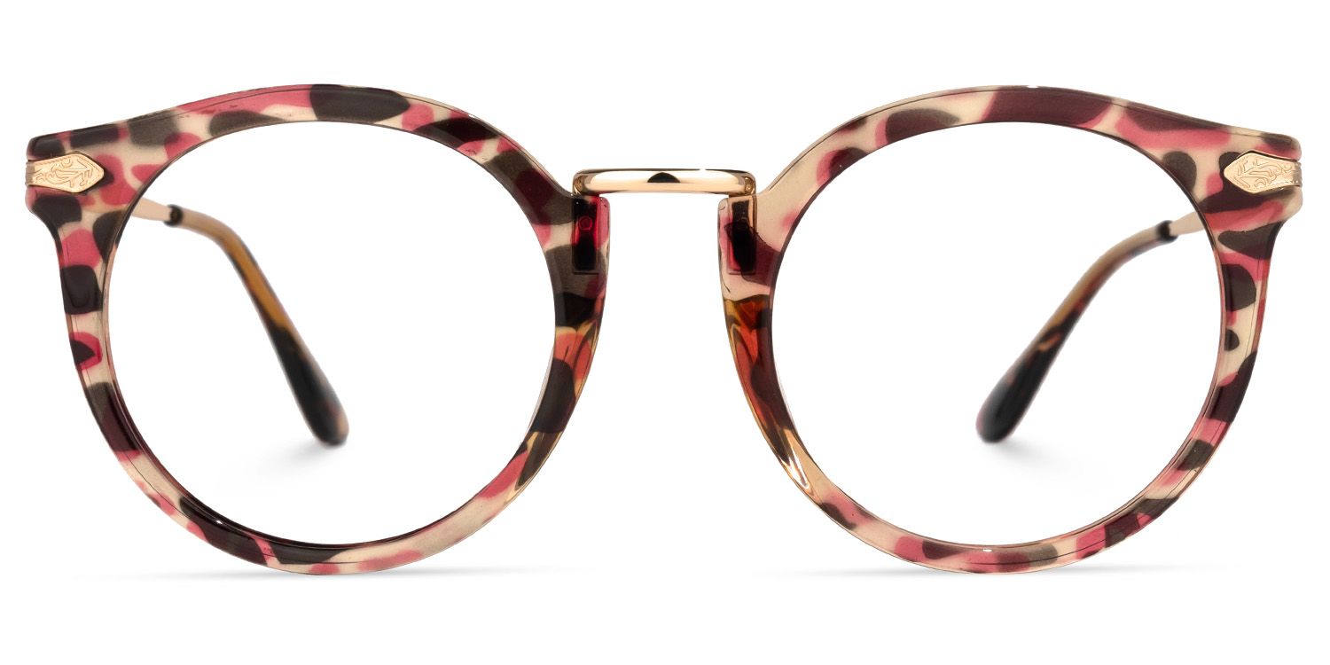 Quentina Rouge Ronde Lunettes0