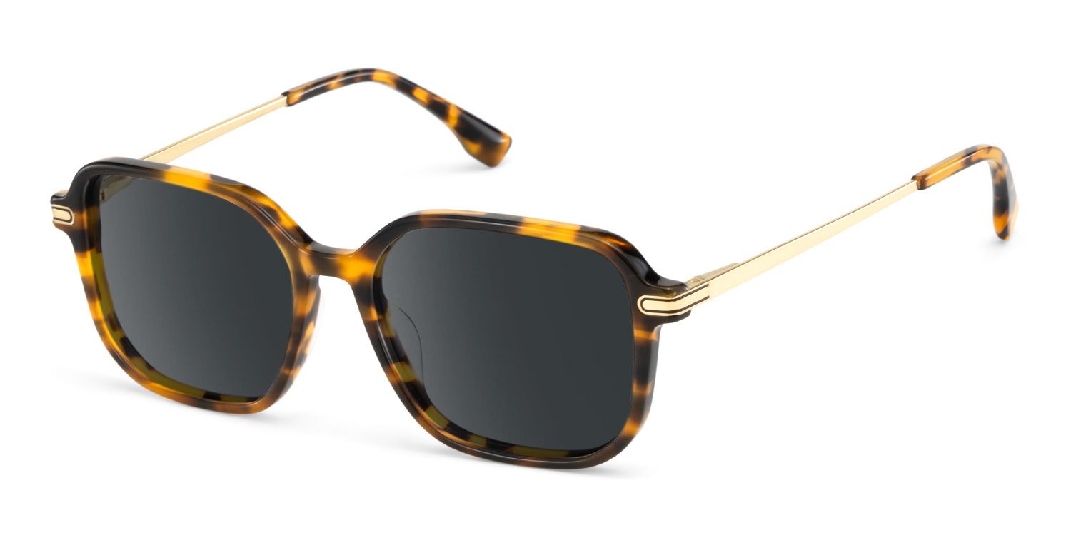 Jetson Acetate Rectangle Noir Lunettes de soleil à Monture | ZEELOOL FR2