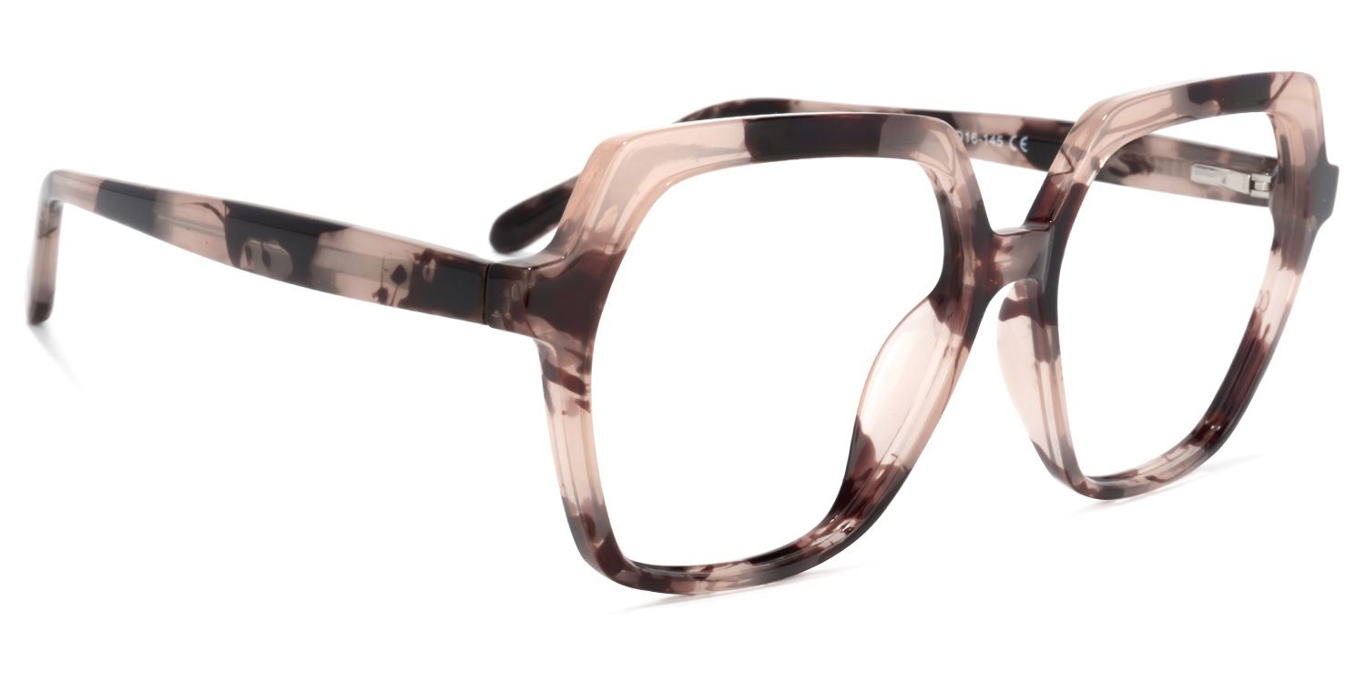 Norah Noir Rose Géométrique Lunettes2