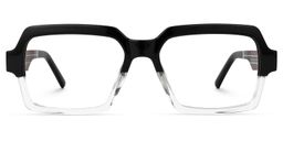 Jack Noir-Cristal Rectangulaire lunettes2