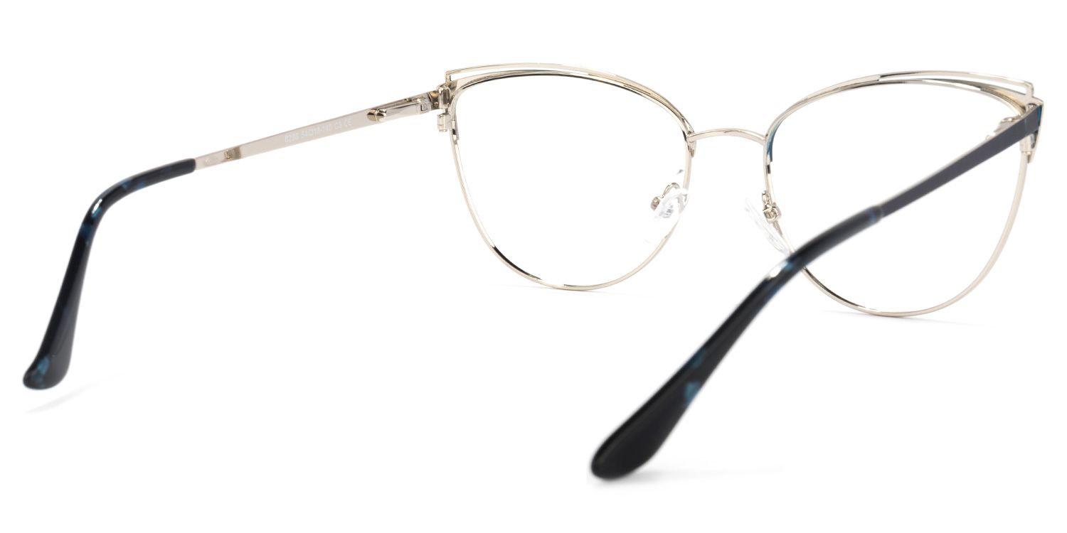 Faust Lunettes yeux de chat bleu foncé3