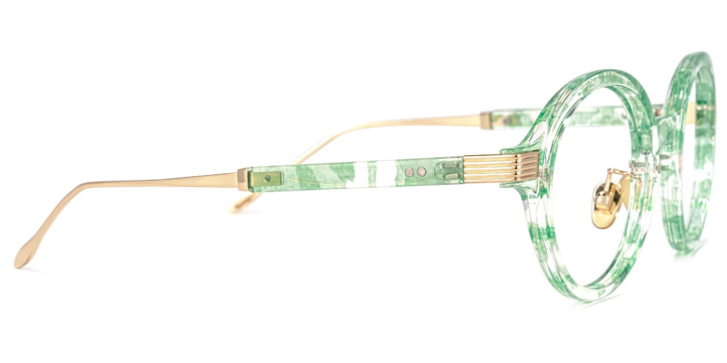 Dylan Lunettes rondes floral vert crisale2