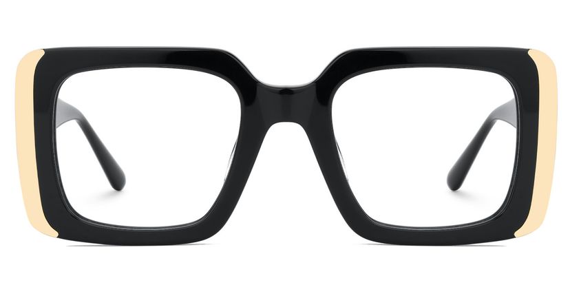 Jesse Noir Rectangulaire lunettes