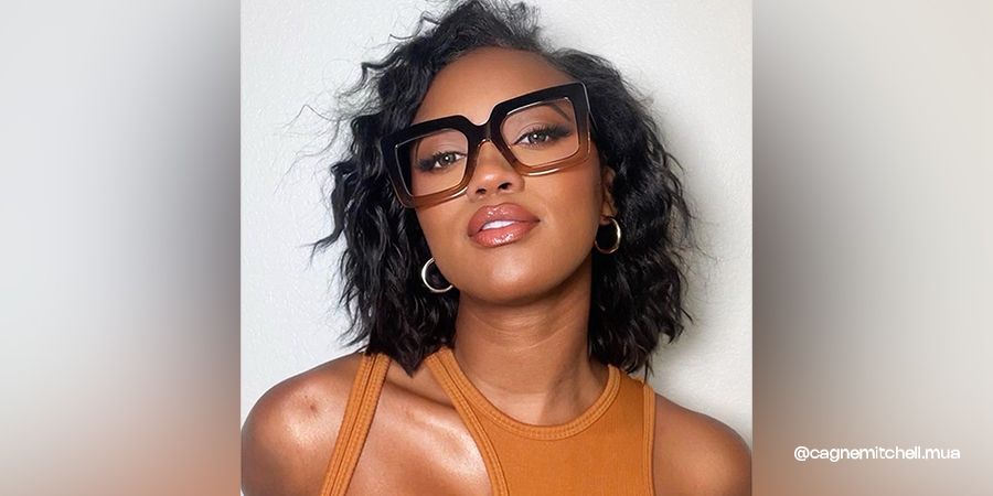 Brandon Marron Carré Lunettes1