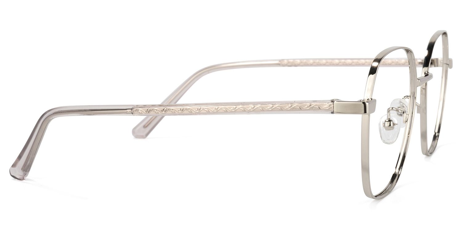 Perry Lunettes géométriques argentées3