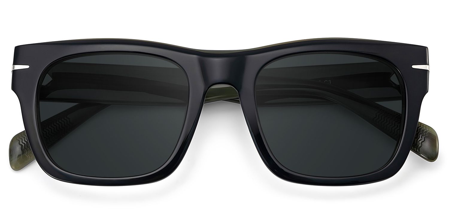 Lunettes de soleil de vue Rectangle Noir Renzo | ZEELOOL1