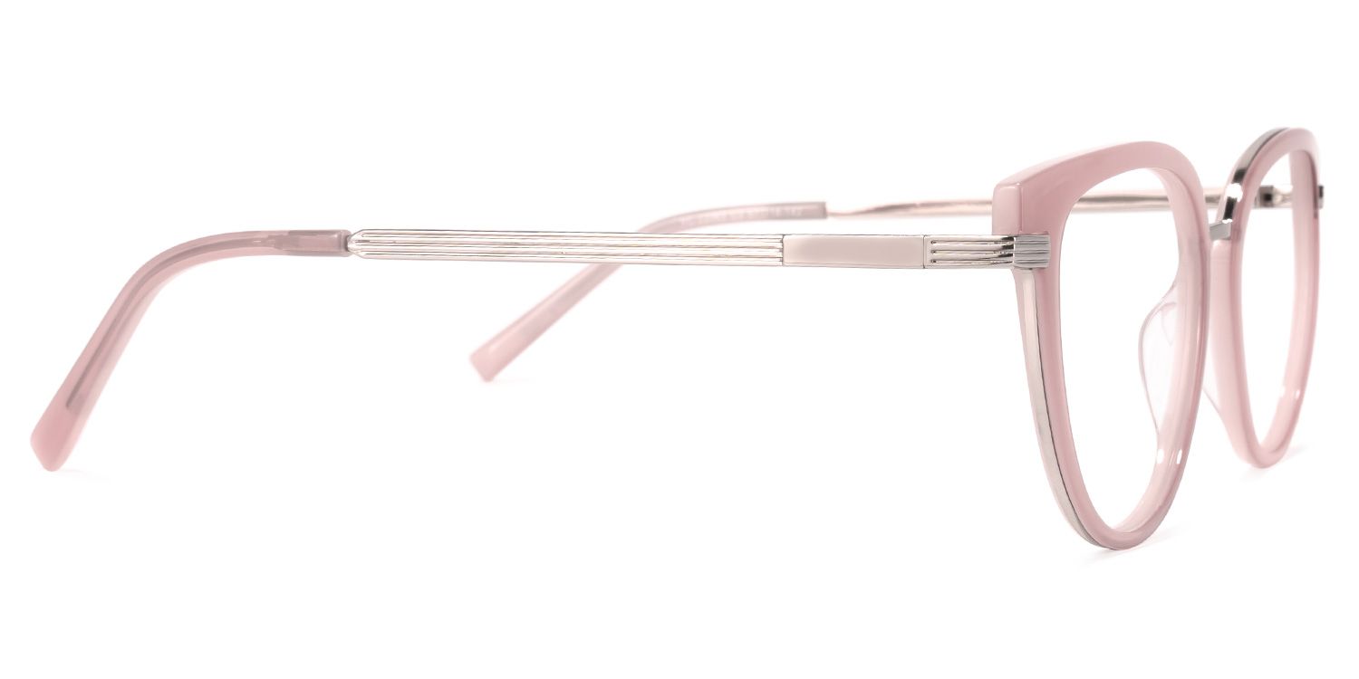 Vanessa Lunettes rectangulaires Brownline en cristal rose2