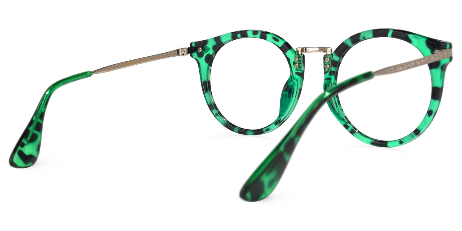 Quentina Vert Ronde Lunettes2