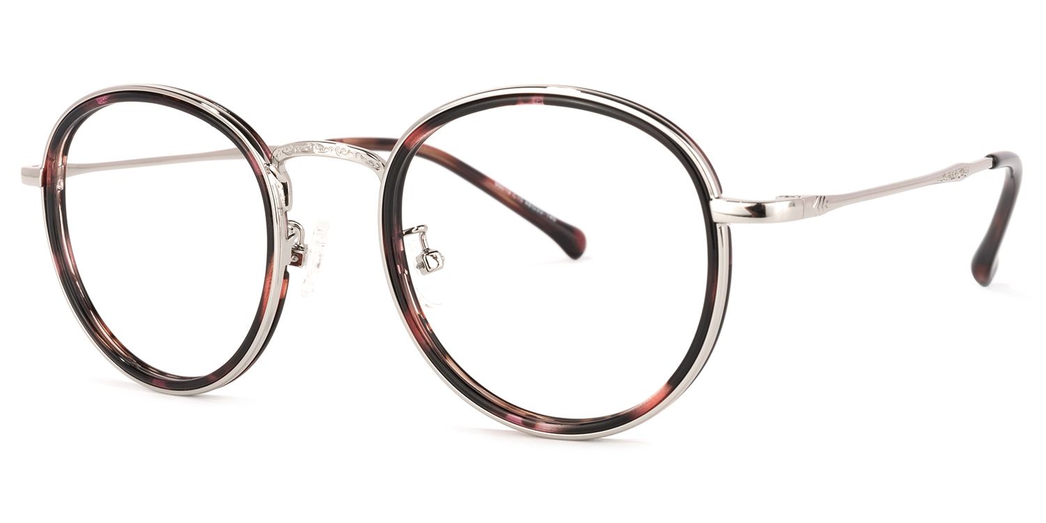 Yahya Lunettes rondes marron argenté4