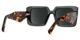 Reeve Noir Rectangulaire lunettes de soleil4
