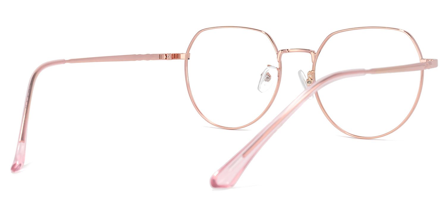 Keart Lunettes Rose Noir Géométrique4