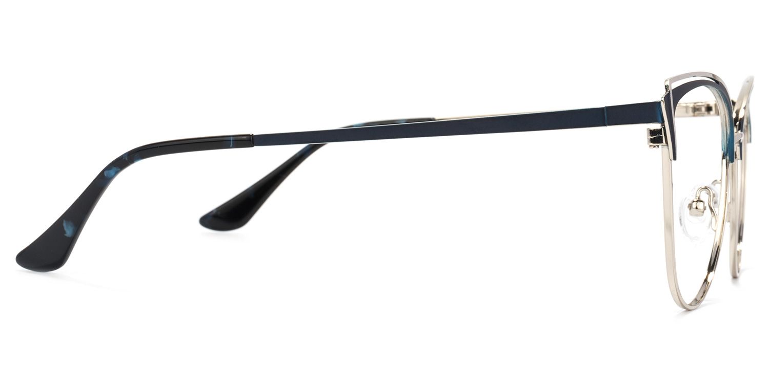 Faust Lunettes yeux de chat bleu foncé2