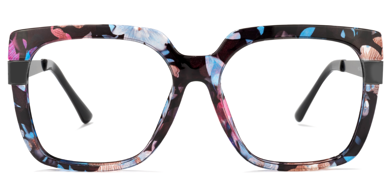 Reeves Lunettes carrées à motif floral 0