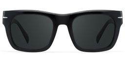 Renzo Noir Rectangulaire lunettes de soleil0