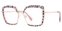 Cordaro Rose Léopard Carré lunettes2