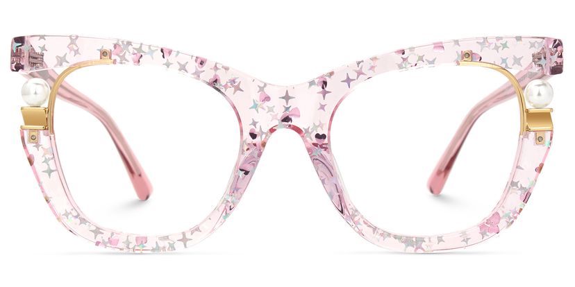 Pearl Rose Cat-eye lunettes