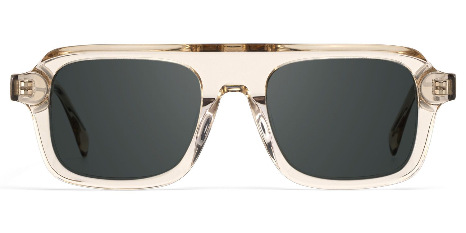 Nomad Rectangle Beige Lunettes de soleil à Monture en Ligne | ZEELOOL FR0