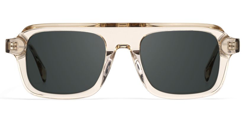 Nomad Beige Rectangulaire lunettes de soleil
