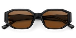 Kiara Noir Géométrique lunettes de soleil1