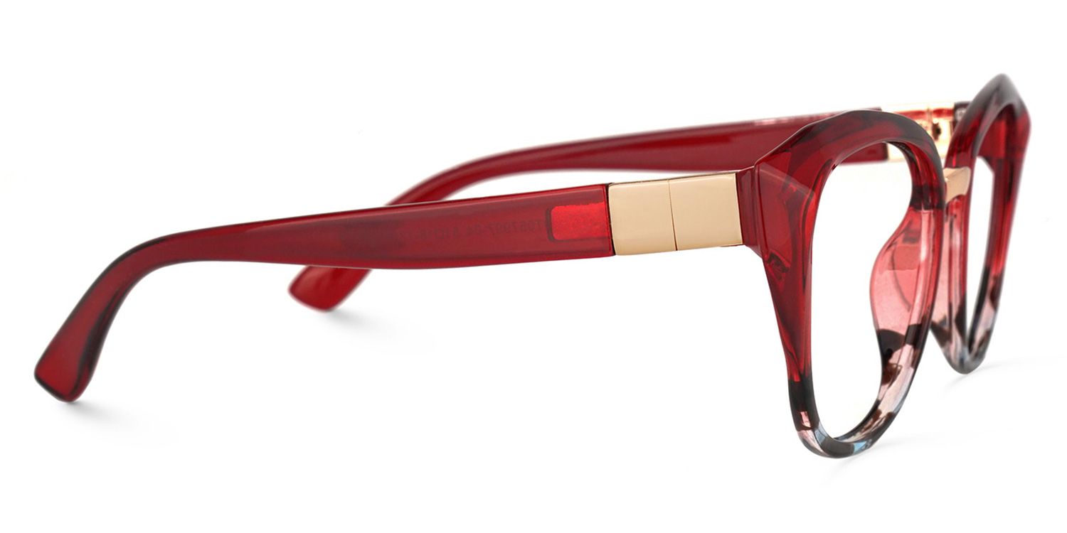 Mouna Rouge Cateye Lunettes2