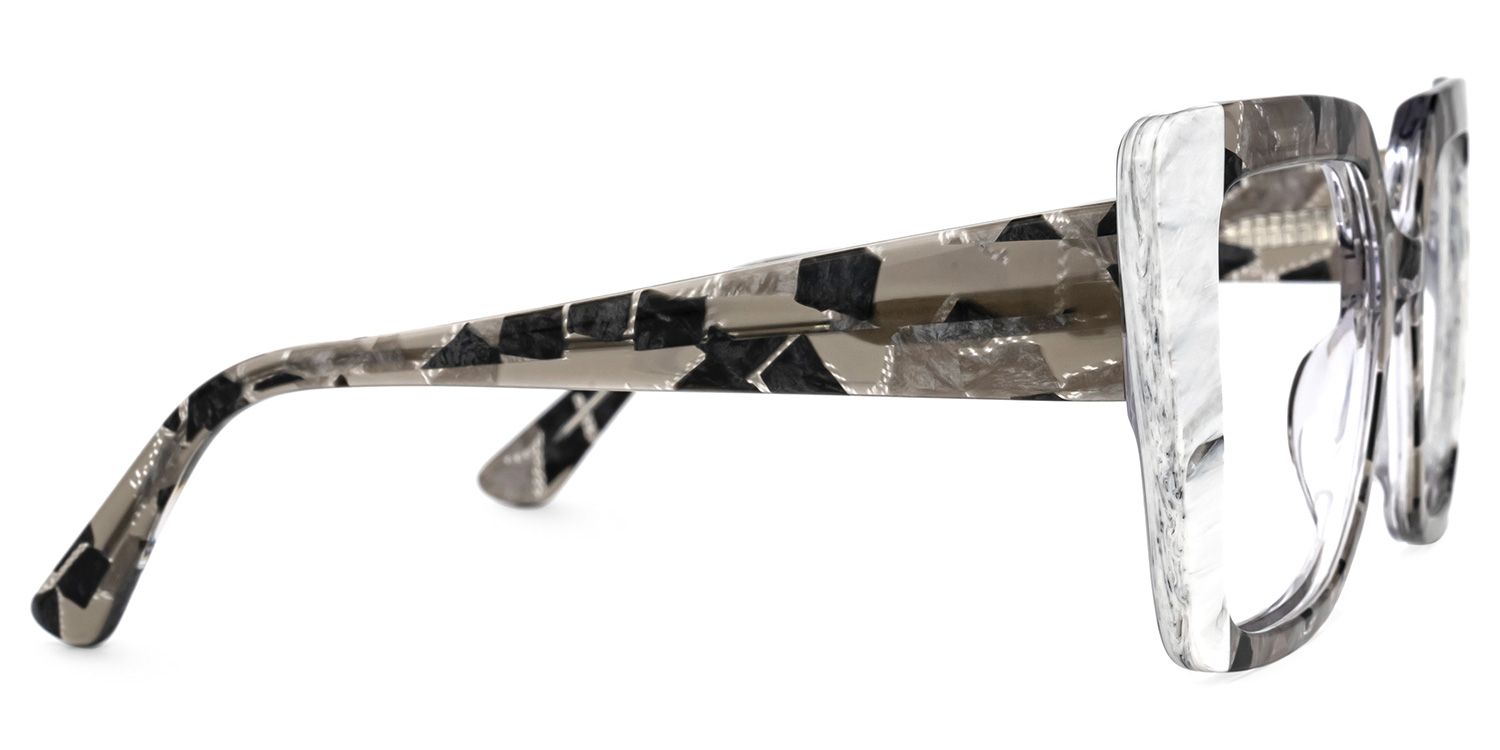 Duarte Gris-Blanc Carré Lunettes2