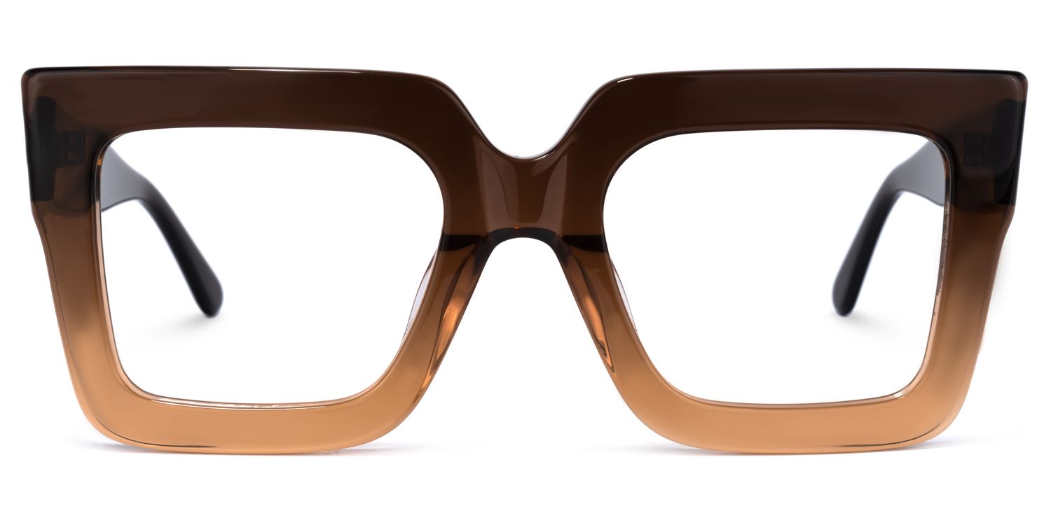 Brandon Marron Carré Lunettes0