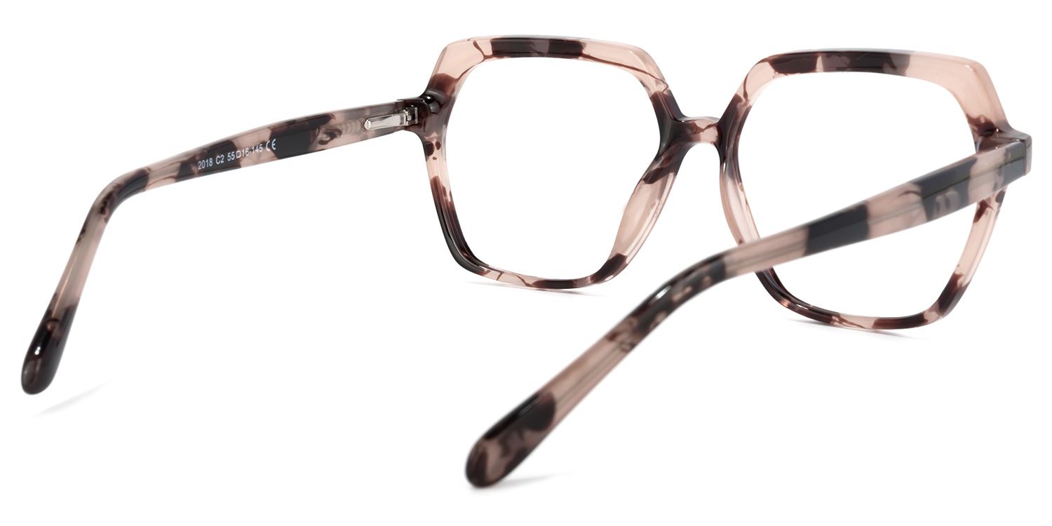 Norah Noir Rose Géométrique Lunettes4