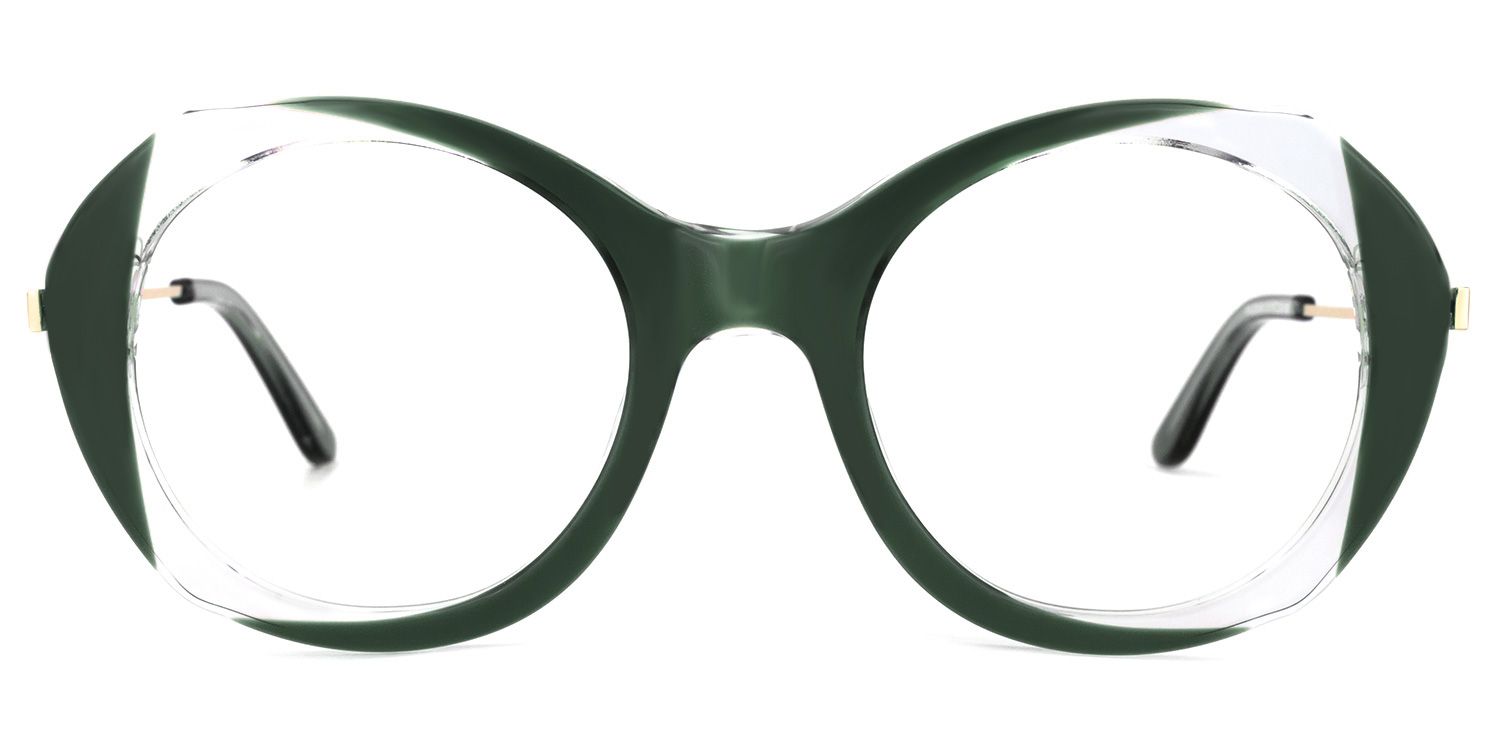 Aldelina Vert Ronde Lunettes0