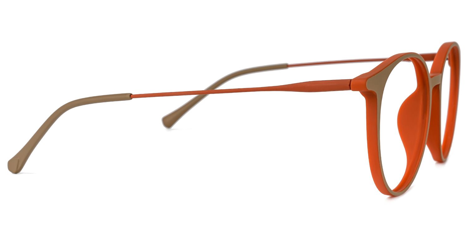 Horstmar Orange Ronde Lunettes3