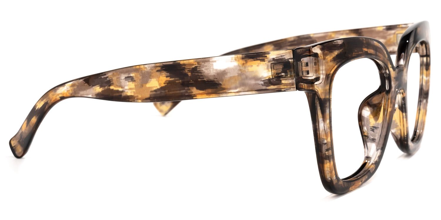 Malcolm Marron-Floral Carré Lunettes3