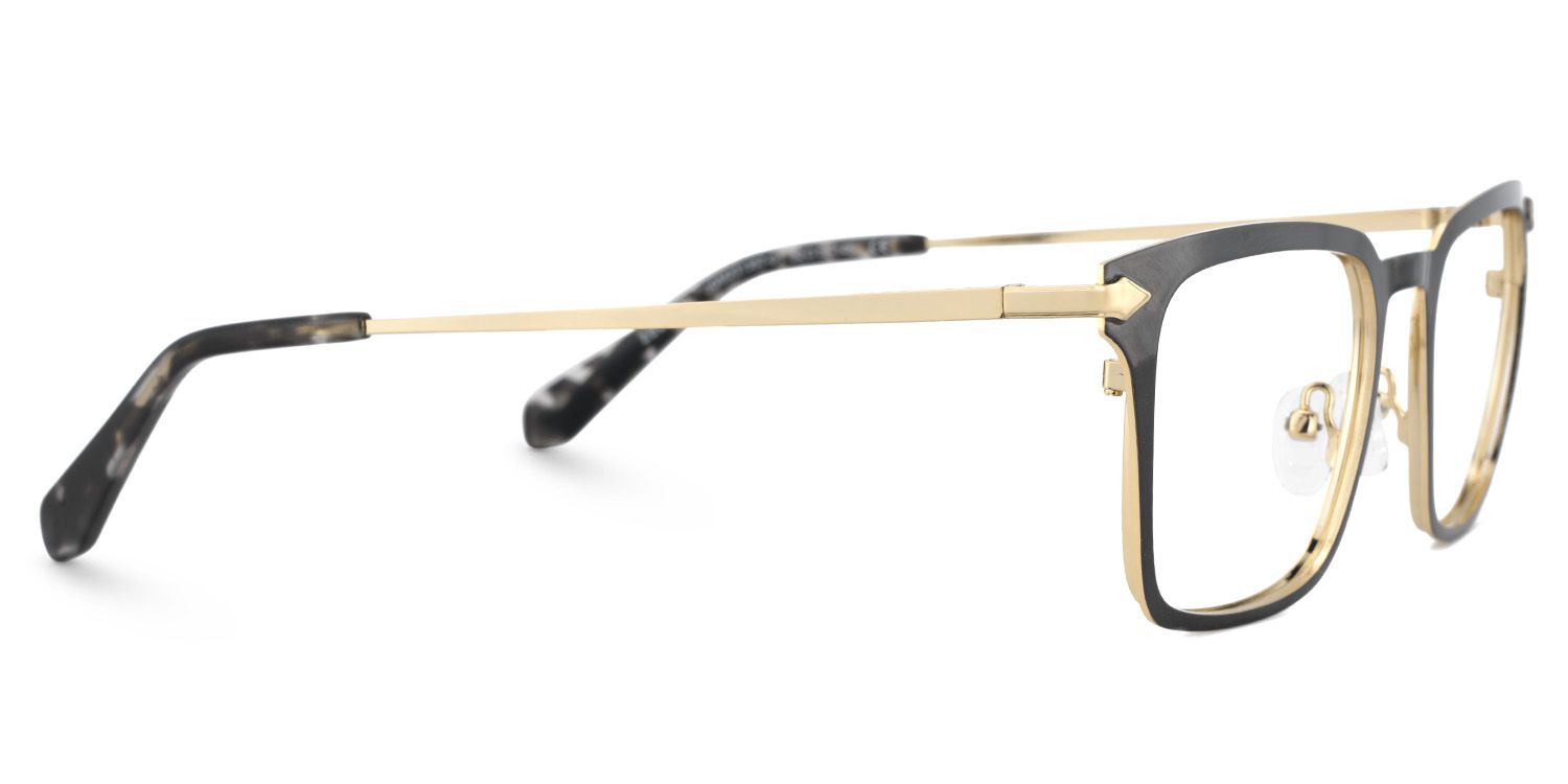 Chaney Noir Rectangle Lunettes3